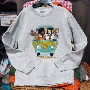 Scooby Doo Mens Mystery Machine Sweatshirt Gray Size S L👀K